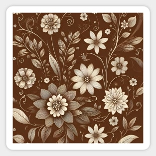 White Flowers Sticker